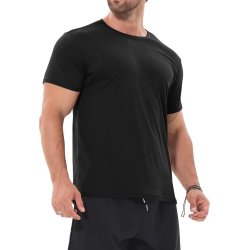 Quick Dry Crew Neck Workout Shirts for Men