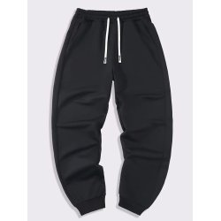 Mens Solid Color Regular Fit Cuffed Sweatpants