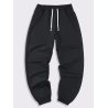 Mens Solid Color Regular Fit Cuffed Sweatpants