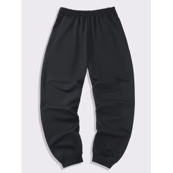 Mens Solid Color Regular Fit Cuffed Sweatpants