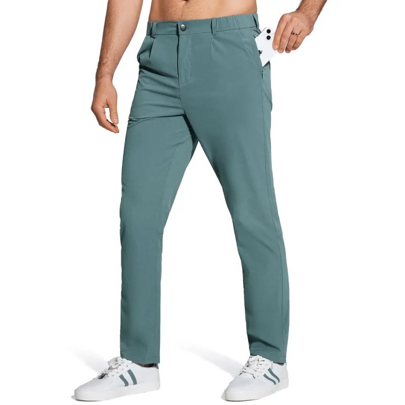 Mens Lightweight Straight Fit Stretch Golf Dress Pants